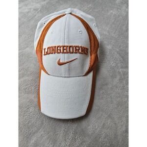 Vintage Nike Team Texas Longhorns Hat Cap White Orange OSFA Swoosh NCAA